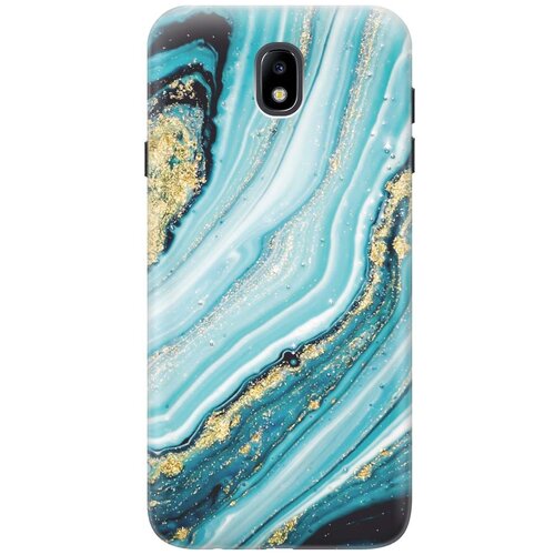 фото Gosso ультратонкий силиконовый чехол-накладка для samsung galaxy j7 (2017) с принтом "green marble"