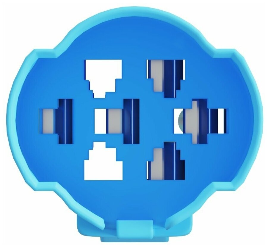 Кнопка выключатель (тумблер) GSMIN K10 ON-OFF 5А 220В AC 5Pin с подсветкой и соединительными проводами 16мм (Синий) - фотография № 6
