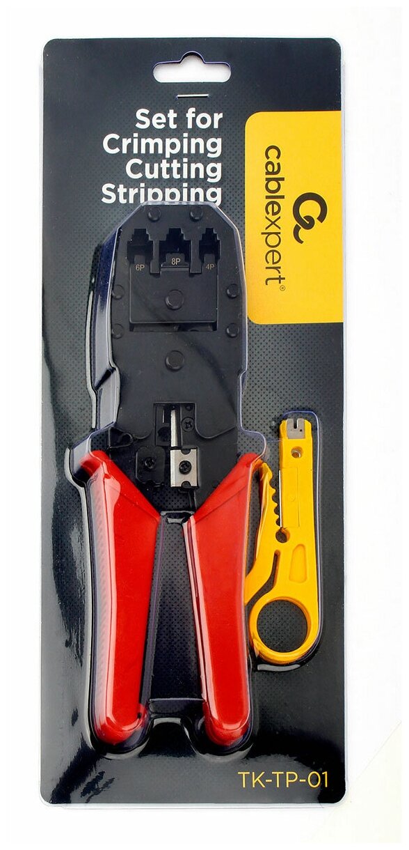 Набор инструментов Cablexpert TK-TP-01, для обжима, обрезки, зачистки и заделки витой пары - фотография № 5