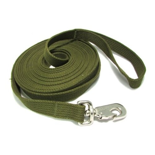 Поводок брезентовый для собак 8 м ширина 25мм