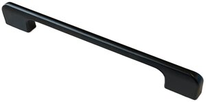 Ручка-скоба мебельная 192мм, черная матовая. 4шт.
