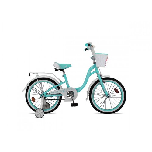 фото Детский велосипед maxxpro florina 18" зелёно-белый с боковыми колесами