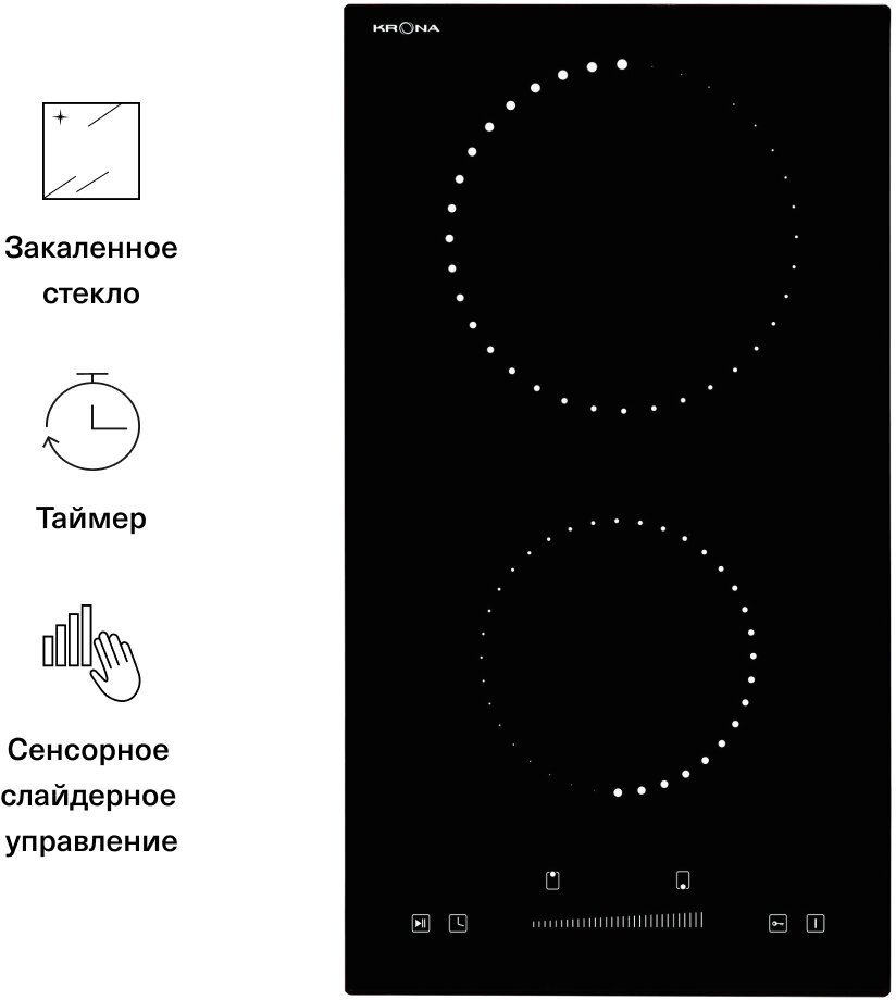 Электрическая варочная панель Krona CORTO 30 BL