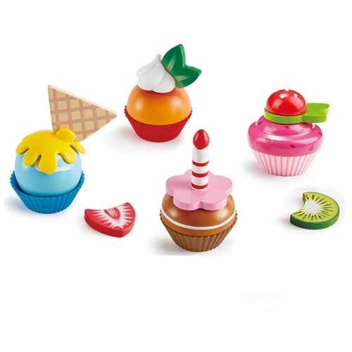 Игровой набор Hape Cupcakes E3157 разноцветный игровой набор сладости кексы