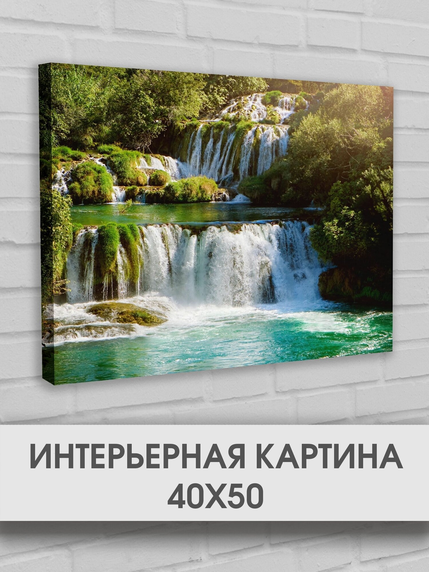 Интерьерная картина на стену Водопад 50х40 для дома