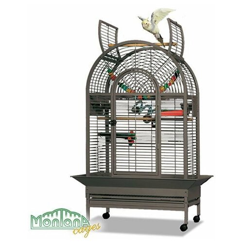 Клетка для птиц Montana Cages New Jersey , тёмно-серая, 106х74х160см (Германия) montana игровая площадка для птиц daylite тёмно серая 84х57х168см германия