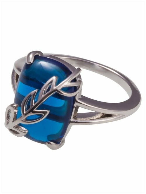 Кольцо помолвочное Lotus Jewelry, шпинель, размер 20, синий