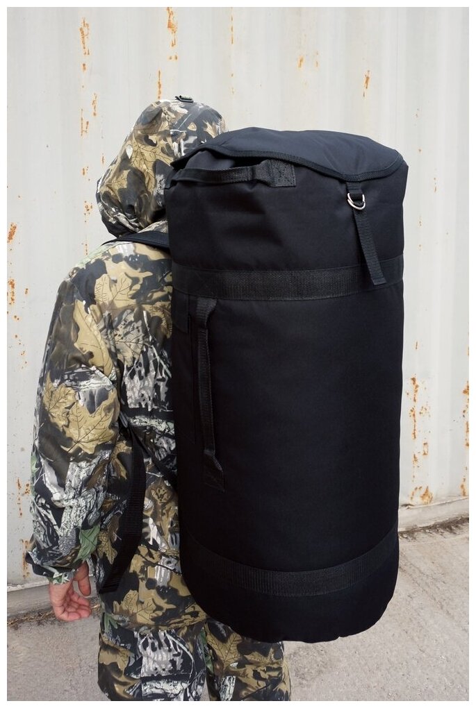 Баул армейский "Витязь", 80 литров. Цвет: черный. — фото 1