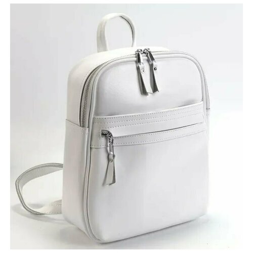 фото Женский кожаный рюкзак 8631-220 вайт (107286) fuzi house