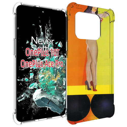 Чехол MyPads девушка на шарах женский для OnePlus 10T задняя-панель-накладка-бампер