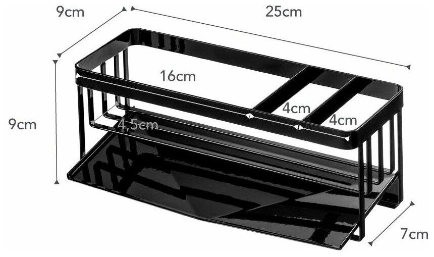 Подставка для губки и моющего средства Yamazaki TOWER, 5016 - фото №2
