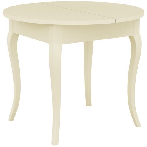 Стол DikLine MR100 крем/стекло крем сатин/опоры МC крем