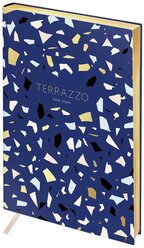 Ежедневник Greenwich Line Vision. Italia Terrazo недатированный, искусственная кожа, А5, 136 листов, синий, цвет бумаги тонированный