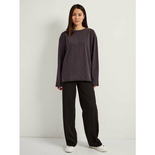 фото Лонгслив michosso, хлопок, размер xs-s, серый