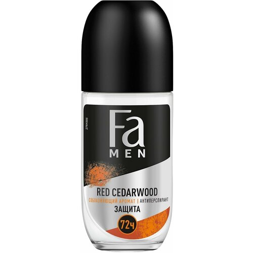 Fa Дезодовант антиперспирант мужской Fa Men Red Cedarwood, 50 мл, ролик