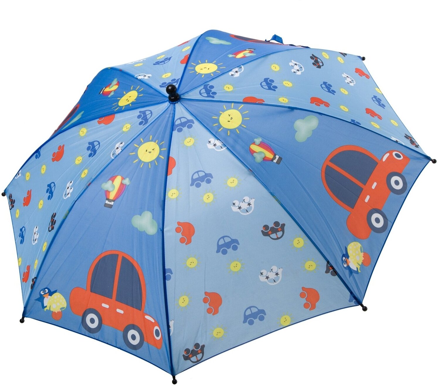 Зонт BONDIBON,авто,полиэстер,диам19', голубой с машинками