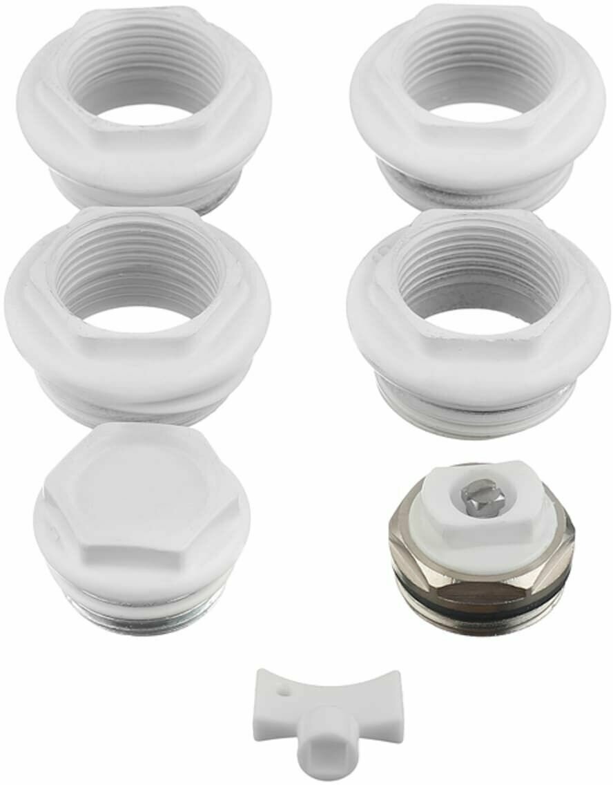 фото Комплект монтажный 1/2" (для алюм и биметал радиатора без кронштейнов) оптимальный