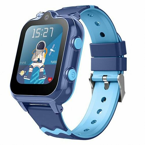 Детские умные часы Smart Baby Watch Wonlex KT18 GPS, WiFi, 2 камеры, 4G голубые (водонепроницаемые)