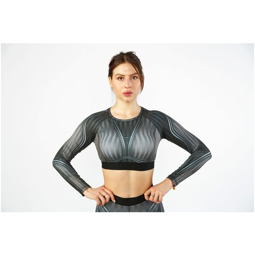 Топ QOZA, размер S, серый