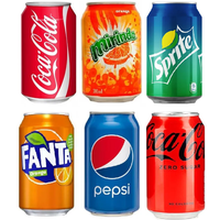 Набор газированных напитков Fanta, Pepsi, Coca-Cola, Mirinda, Coca-Cola Zero/ Sprite, (Афганистан), ( 6 банок по 0.3 л)