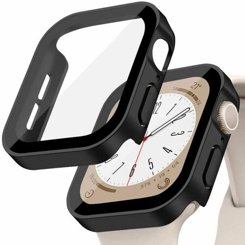 Пластиковый чехол для Apple Watch 49 mm, бампер для смарт-часов, защитный кейс на часы Apple Watch Ultra, черный пластиковый чехол для apple watch 49 mm бампер для смарт часов защитный кейс на часы apple watch ultra черный