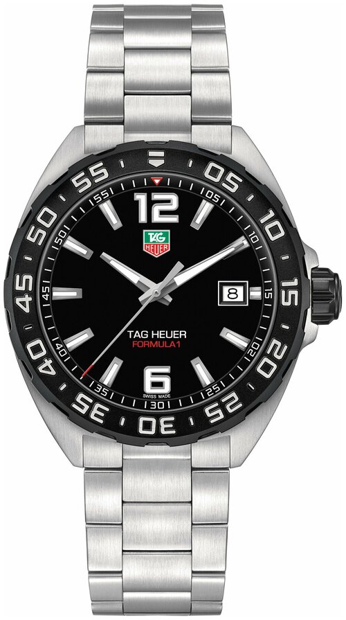 Наручные часы TAG Heuer WAZ1110.BA0875, серебряный, черный