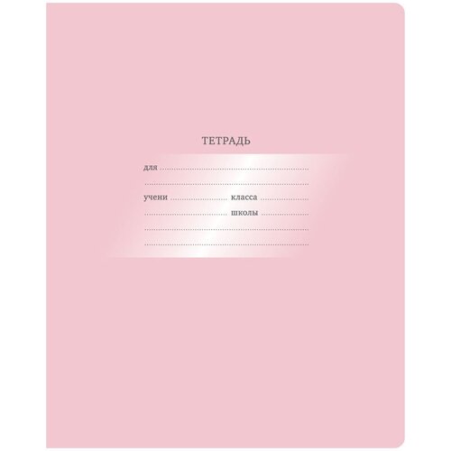 Тетрадь школьная 12л, А5 BG Первоклассная (косая линейка, скрепка) светло-розовая, 16шт. (Т5ск12 10576)