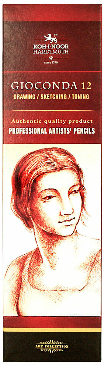 Сепия коричневая светлая Gioconda, карандаш, L=175мм, R=7,5мм, 12шт/уп. - фотография № 7