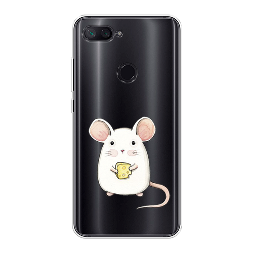 Силиконовый чехол на Xiaomi Mi 8 Lite (Youth Edition) / Сяоми Ми 8 Лайт (Юс Эдишн) Мышка, прозрачный силиконовый чехол космический лев на xiaomi mi 8 lite youth edition сяоми ми 8 лайт юс эдишн