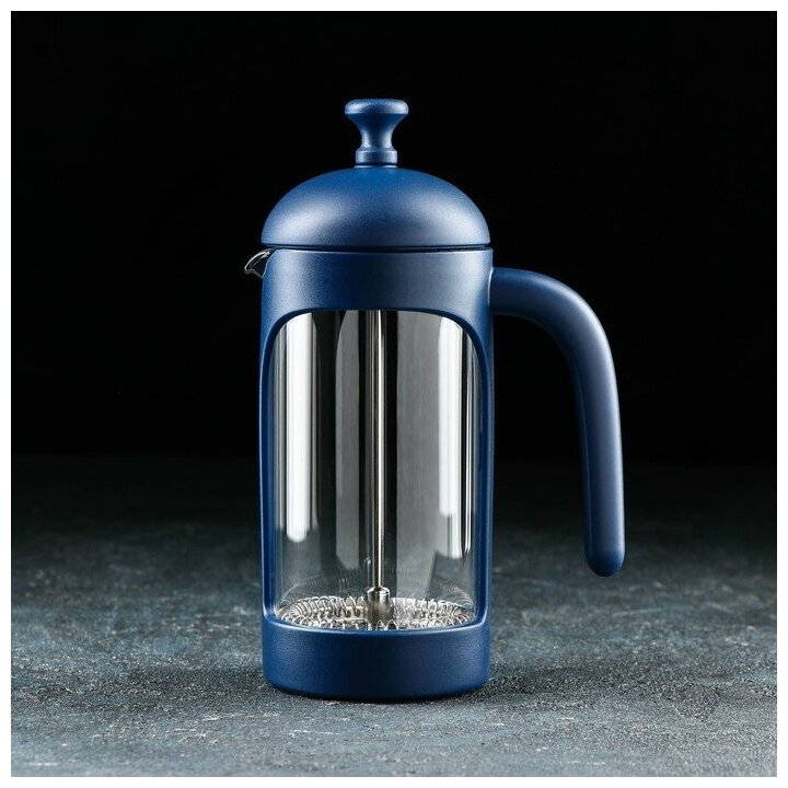 фото Френч-пресс Magistro «Хельсинки», 350 мл, цвет тёмно-синий