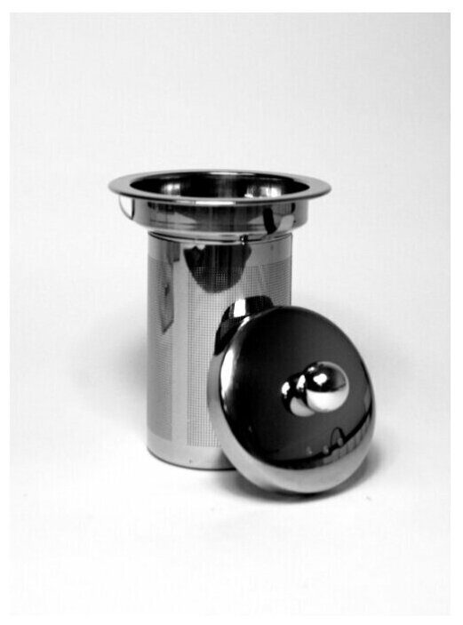 Стеклянный чайник трапециевидной формы для заваривания KIMBERLY 801448 с фильтром из нержавеющей стали, 350 мл - фотография № 3