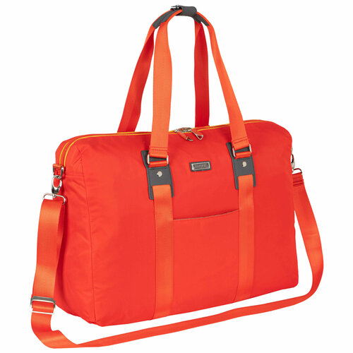 Сумка спортивная POLAR П1215-17, 30 л, 18х35х48 см, ручная кладь, красный, оранжевый сумка спортивная nazamok45 см отделение для обуви плечевой ремень синий