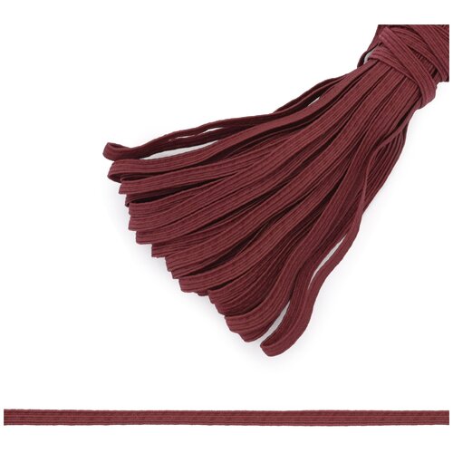 фото С3560г17 резинка бельевая рис.9074 4мм*10м (бордовый) красная лента