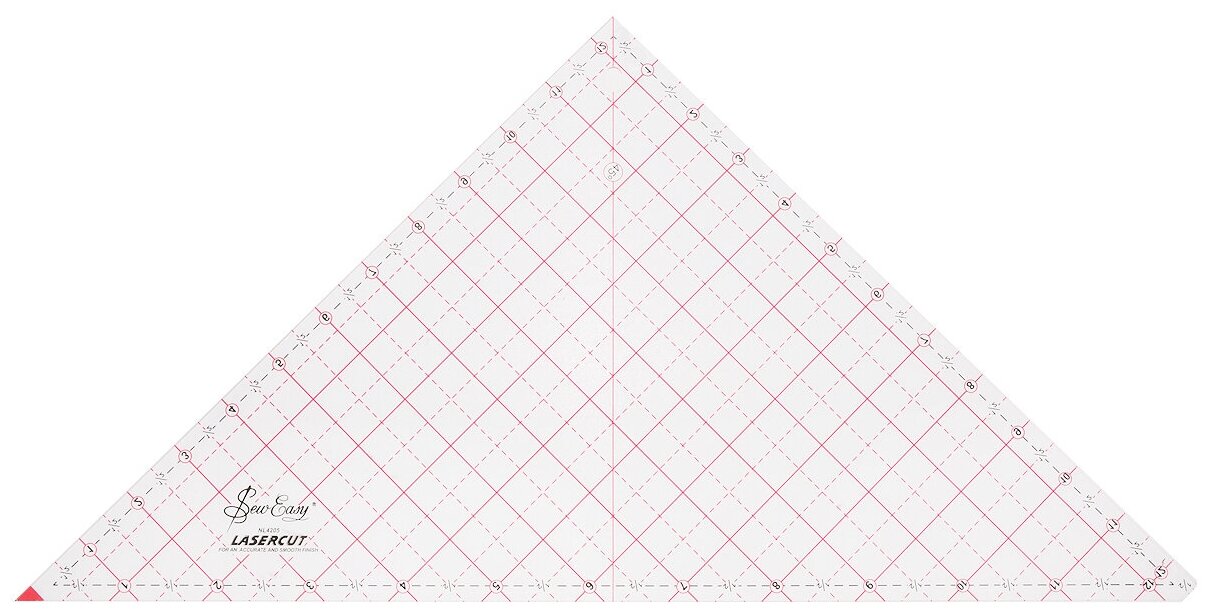 Линейка-треугольник с углом 90* градация в дюймах 12 1/2 x 12 7/8 Hemline NL4205