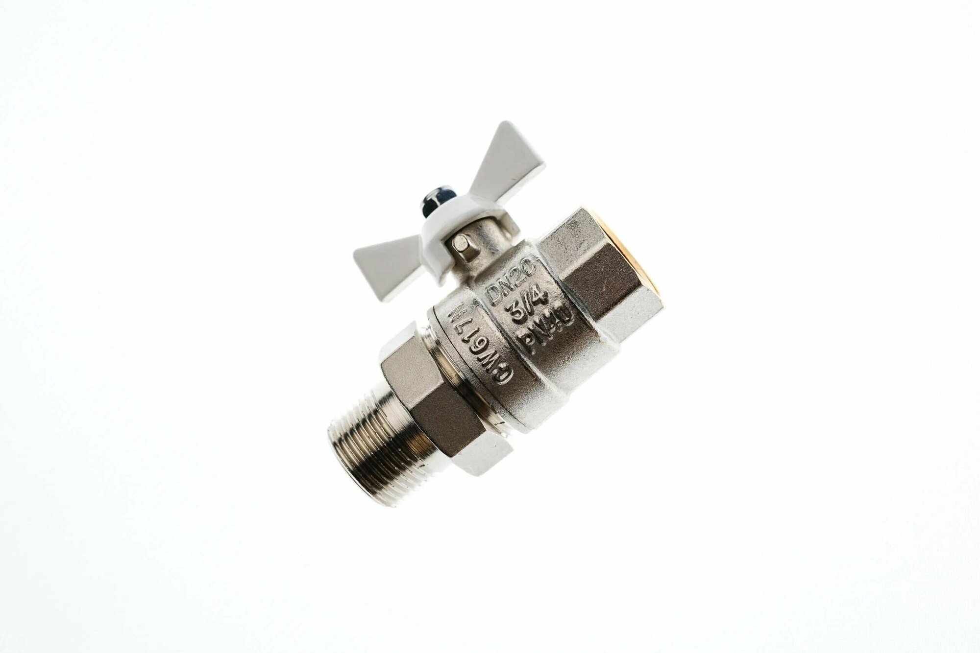 Кран шаровой с американкой белая бабочка VALTEC BASE VT227 NW 1/2"