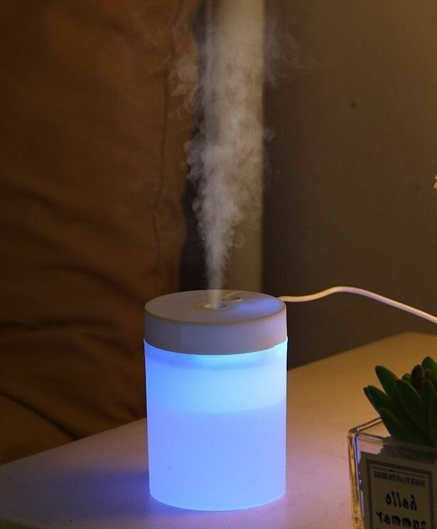 Увлажнитель воздуха ультразвуковой портативный с подсветкой для использования дома, в офисе. Аромадиффузор с питанием от USB. Ночник настольный. - фотография № 8