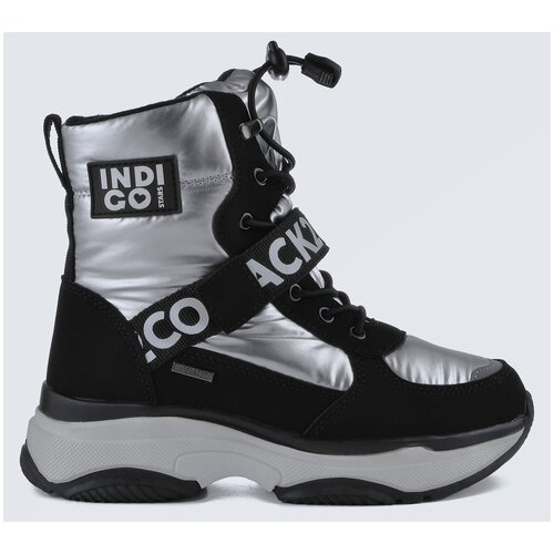 фото Ботинки зимние indigo, ж цвет серебристый, размер 36 indigo kids