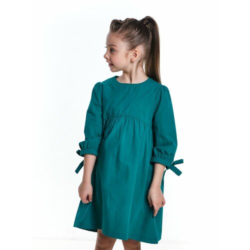 фото Платье mini maxi, хлопок, размер 122, зеленый