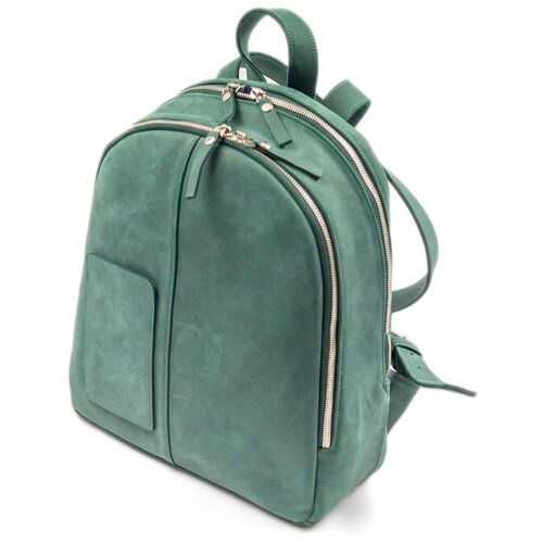 фото Городской женский рюкзак j.audmorr, tenby emerald, натуральная кожа, ручная работа j. audmorr