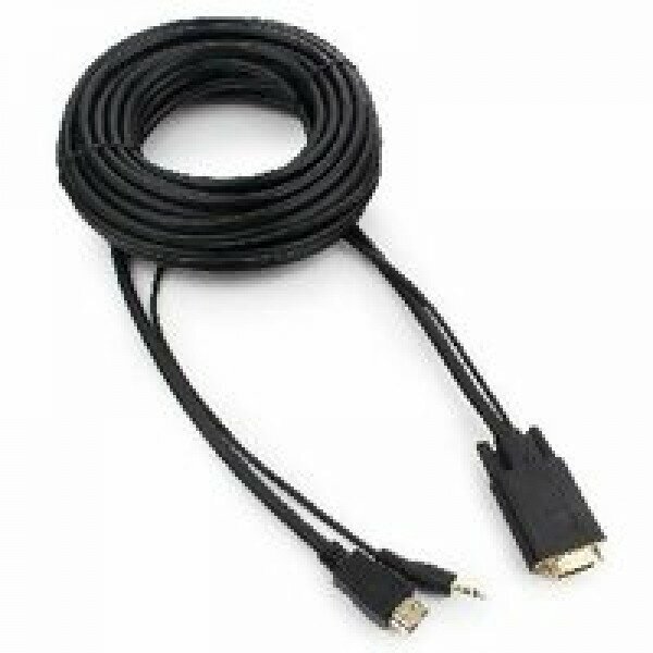 Аксессуар Gembird Cablexpert HDMI-VGA 19M/15M + 3.5Jack 1.8m Black - фото №10