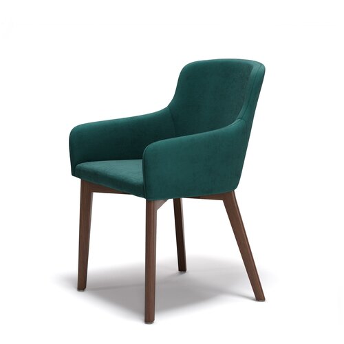 Стул обеденный Marco M3 изумрудный велюр, массив бука черный