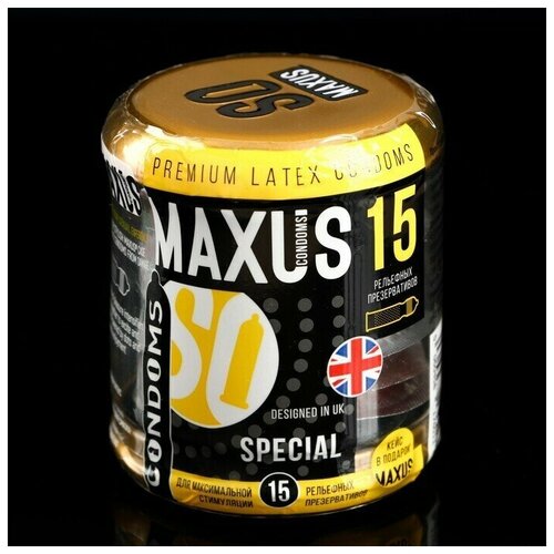 Презервативы точечно-ребристые MAXUS Special 15 шт с кейсом презервативы maxus mixed 15 шт