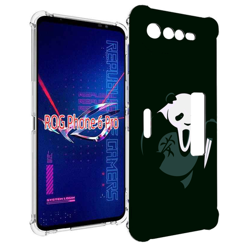 Чехол MyPads Панда-крик для Asus ROG Phone 6 Pro задняя-панель-накладка-бампер чехол mypads панда портрет для asus rog phone 6 задняя панель накладка бампер