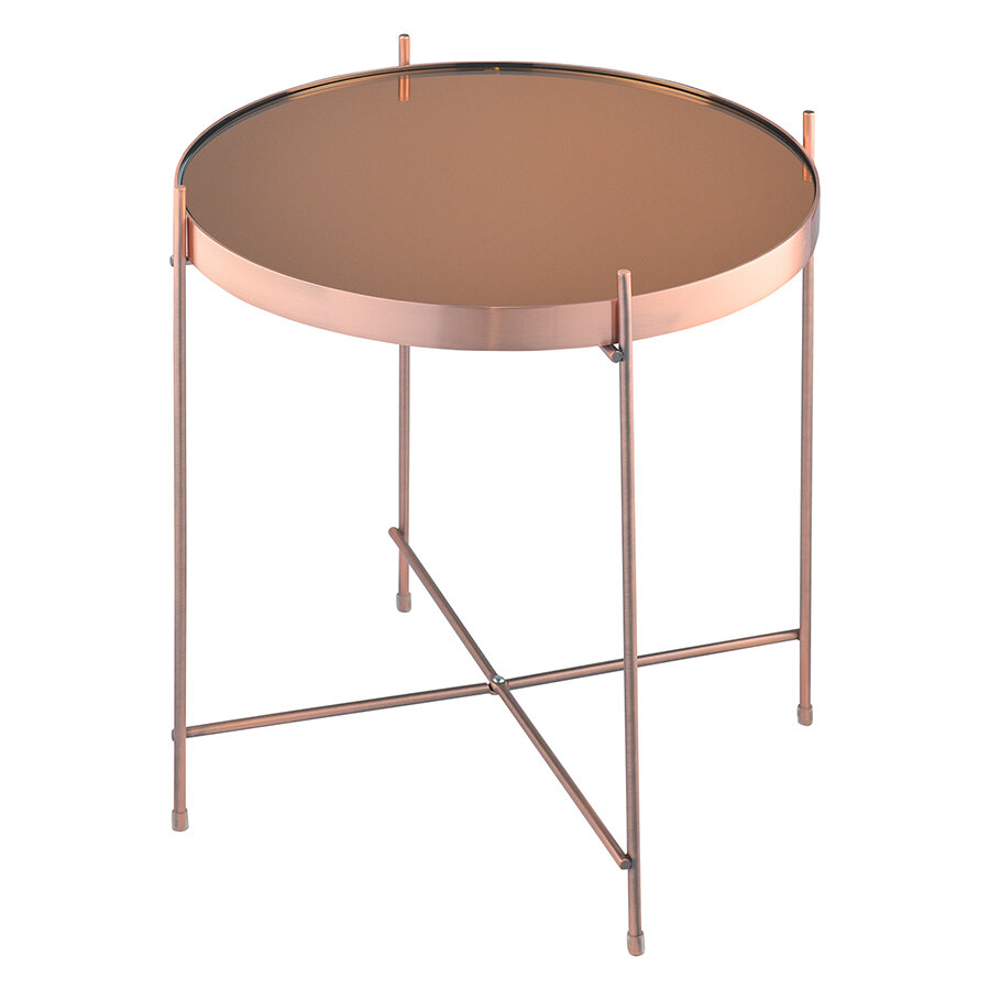фото Стол Josen, Ø42,7 см, медный, Bergenson Bjorn, TAI-JS-TBL-MTMR-CPGLD-42