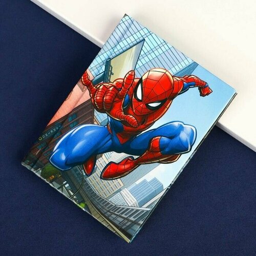 Блокнот А7, 64 листа, в твeрдой обложке, Человек-паук