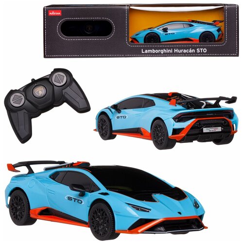 Машина р у 1:24 Lamborghini Huracan STO голубой, 2,4G машина р у 1 24 lamborghini huracan lp 610 4 цвет желтый 2 4g 71500y