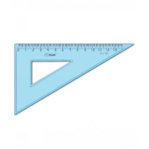 Треугольник 30°, 13см Стамм Cristal, тонированный голубой (ТК400)