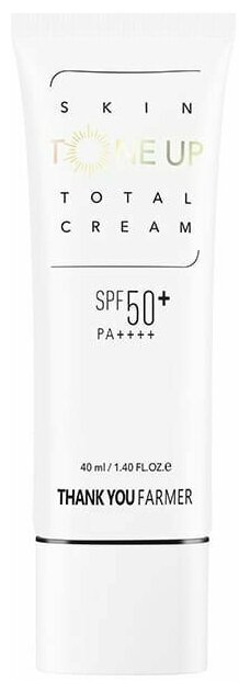 THANK YOU FARMER Крем для лица выравнивающий тон солнцезащитный Skin Tone Up Total Cream SPF50+
