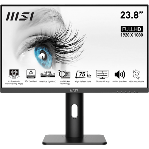 Монитор 23.8 MSI Pro MP243P монитор 23 8 philips 241b8qjeb 00 black с поворотом экрана ips 1920x1080 5 ms 178° 178° 250 cd m 50m 1 dvi