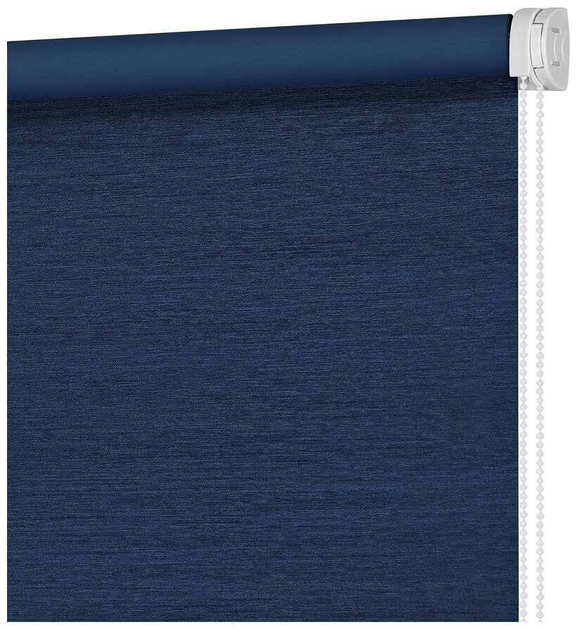 Рулонные шторы блэкаут / BLACKOUT 70 см х 160 см Темно-синий Сатин DECOFEST - фотография № 2